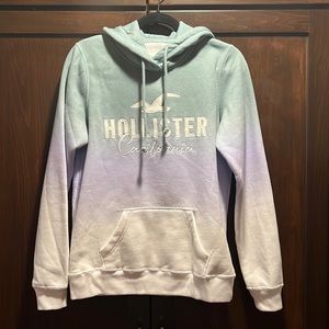Hollister Embroidered Logo Ombre Hoodie - Size M
